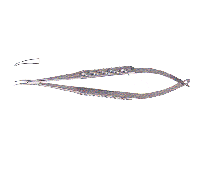 Barraquer Needle Holder Round Handle Curved Without Catch 11cm (4 5/16") Barraquer Needle Holder Round Handle Curved Without Catch 11cm (4 5/16")